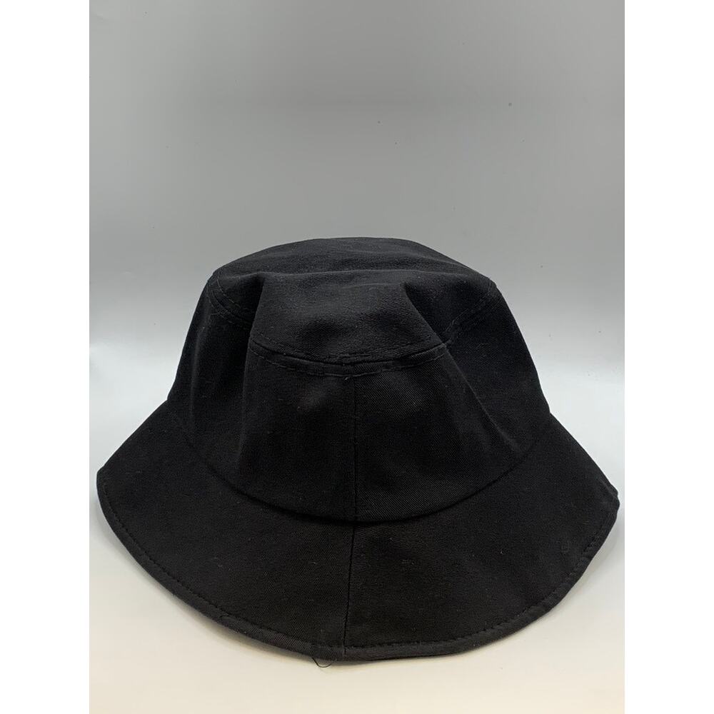UNBRANDED Unisex Black Solid Canvas Bucket Hat SZ OS